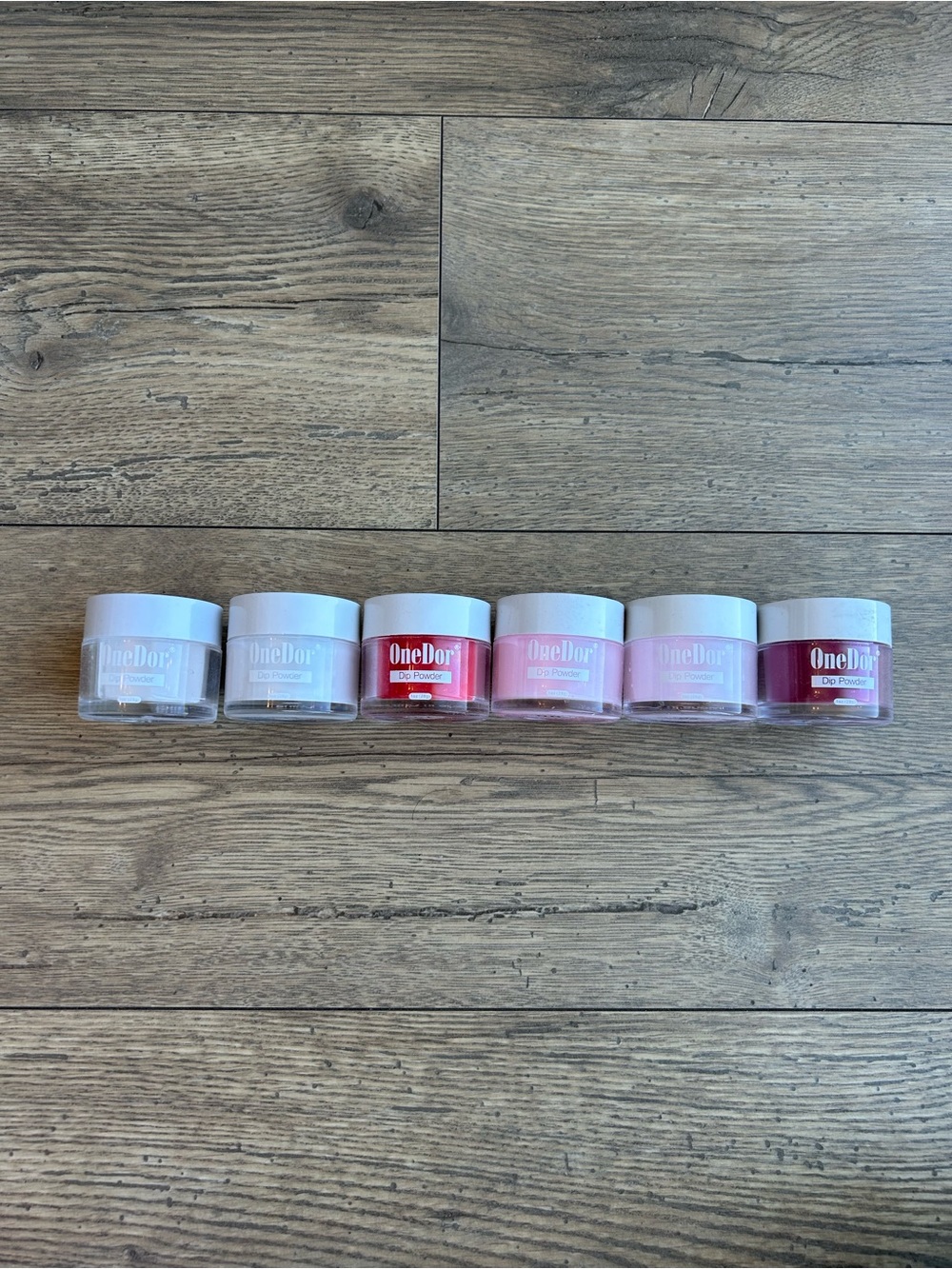 One Dor Dip Powder Nails Set - Pink & Red Shades